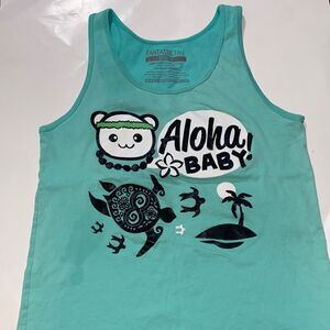 4/$25 FANTASTIC FAM ALOHA BABY 💯 COTTON TOP WOMEN SIZE XS
